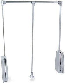 Appendiabiti Saliscendi per Armadio 83-115 cm Max 12Kg in Acciaio Emuca Cromo...
