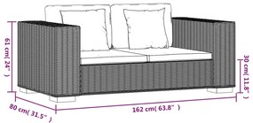 Divano a 2 Posti 7 pz in Rattan Naturale