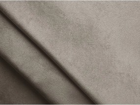 Divano angolare componibile beige (con penisola a sinistra) con rivestimento in velluto Lokua – Makamii