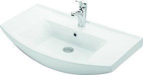 Lavabo bagno sospeso 80 cm in ceramica Litos-BN80 - KAMALU