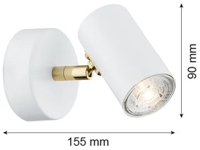 Argon 4209 - Faretto da soffitto LAGOS 1xGU10/5W/230V bianco/dorato