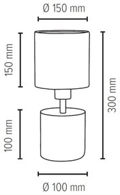 Spot-Light 6091937 - Lampada da tavolo STRONG ROUND 1xE27/25W/230V