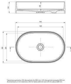 Deante CQS_5U6S - Lavabo da appoggio SILIA 35x55 cm granito/beige