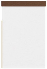 Panca Scarpe Cuscino Bianco Rovere Sonoma 80x30x47 Multistrato