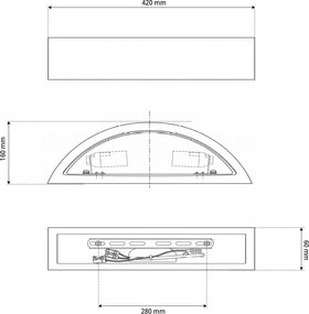 Applique da Parete Curva 2xE14 in Gesso Pitturabile