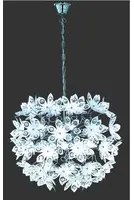 Sospensione Blowball 5 Luci Cromo Fiori Bianchi 50 cm Trio Lighting