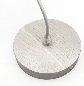 Lampadario a sospensione con cavo AIDA 1xE27/60W/230V Ø 25 cm rovere/bianco