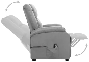 Poltrona alzapersona grigio chiaro tessuto