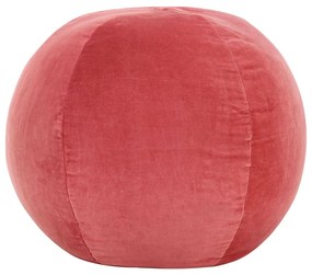 Pouf in Velluto di Cotone 50x35 cm Rosa