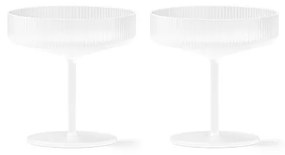 ferm LIVING - Ripple Champagne Saucers 2 pcs. Frosted ferm LIVING