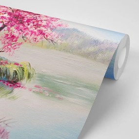 Carta da parati autoadesiva – Ciliegio rosa orientale