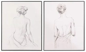 Quadro Home ESPRIT Donna Moderno 82,3 x 4,5 x 102,3 cm (2 Unità)