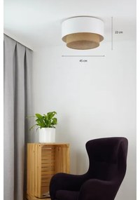 Duolla - Plafoniera BOHO 1xE27/15W/230V diametro 45 cm bianco/marrone