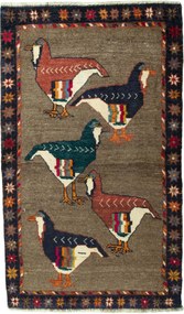 Gabbeh Tappeto 90 x 140 Beige (Iran) Annodato A Mano