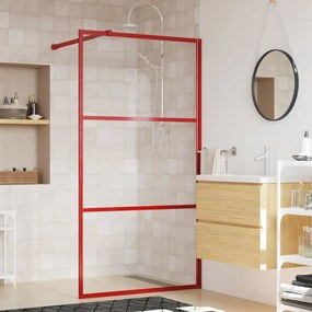 Parete Per Doccia Walk-in Vetro Trasparente Esg 100x195cm Rossa /