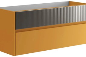 Mobile da bagno sotto lavabo Niwa beige laccato opaco L 119.5 x H 50 x P 45.5 cm 2 cassetti, lavabo non incluso