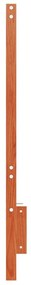 Testiera marrone cera 135 cm in legno massello di pino