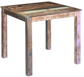 Tavolo Da Pranzo İn Legno Massello Di Recupero 80x82x76 Cm /