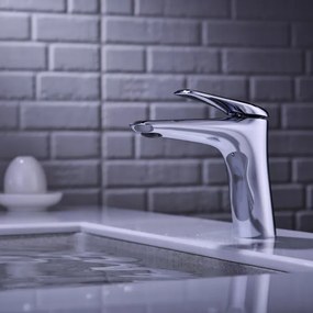 Rubinetto Lavabo Bagno Miscelatore Ottone Cromo