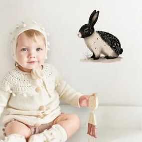 Coniglietto bianco e nero - adesivo per camera dei bambini | Inspio