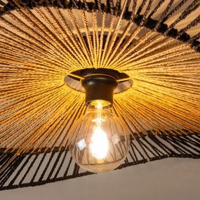 Brilagi - Lampadario a plafone LED CERIA BOHO 1xE27/40W/230V Ø 80 cm nero/marrone