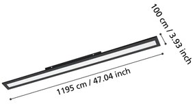 Eglo 900822 - Plafoniera LED SALOBRENA LED/38W/230V 120x10 cm nero