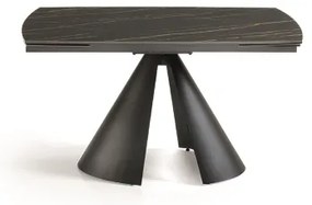 Tavolo da cucina allungabile 200 cm piano grčs porcellanato Nero OSTUNI