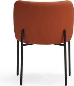 Set di sedie da pranzo arancione in imbottito 2 pz Mogi – Teulat