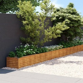 Fioriera Rialzata Da Giardino 770x50x36 Cm İn Acciaio Corten /