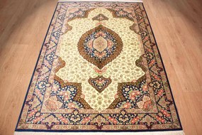Ghom Tappeto 140 x 200 (Iran) Annodato A Mano