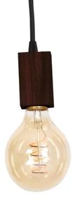 Lampadario a sospensione con supporto rigido JACK 3xE27/40W/230V legno marrone
