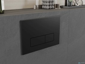 Placca di comando WC EYN BW1737 compatibile con sistema Geberit, nero opaco