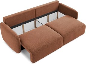 Divano color mattone allungabile/con contenitore 238 cm Kalena – Makamii