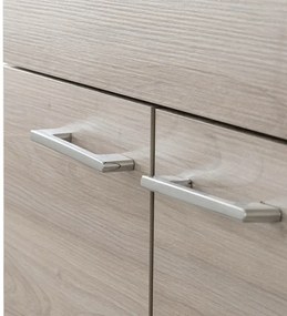 Mobile lavatoio 60x50 cm 2 ante rovere grigio con vaschetta in resina