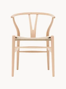 Sedia in legno con seduta intrecciata CH24 Wishbone