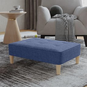 Poggiapiedi Blu 78x56x32 Cm İn Tessuto /