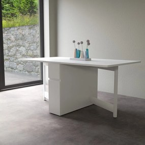 Tavolo multifunzionale pieghevole bianco Kungla - Woodman