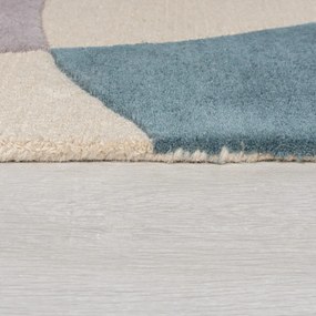 Tappeto in lana blu/beige 120x170 cm Glow - Flair Rugs