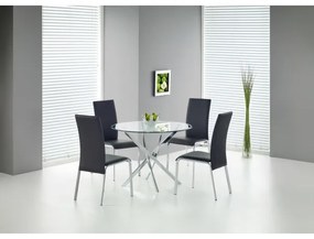 Tavolo da pranzo ESTEN trasparente/argento