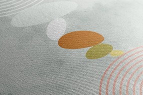 Quadro su tela – Cerchio moderno con arcobaleno Mid-Century