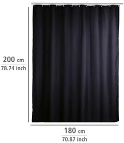 WENKO 20043100 - Tenda per doccia 180x200 cm nera