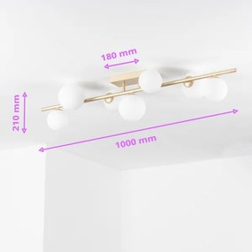 Brilagi - Lampadario a plafone LED MILLA 7xG9/3W/230V oro/bianco