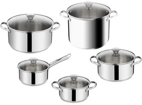 Tefal - Set di pentole da 10 pezzi DAILY COOK in acciaio inox
