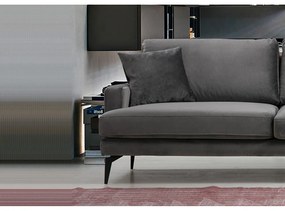 Divano grigio 205 cm Papira - Balcab Home