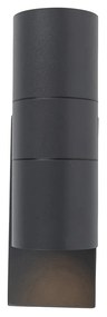 Set di 2 lampade da parete per esterni grigio scuro 2 luci sensore crepuscolare - Duo