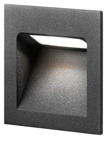 Deli 1 LED Applique da Incasso a Parete IP54 3000K Nero - LIGHT-POINT