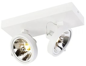 Faretto di design bianco orientabile a 2 luci - Go