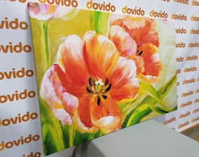 Quadro su tela – Tulipani rossi in stile vintage