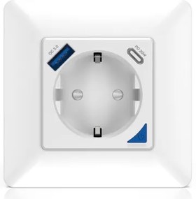 Immax NEO 07801L - Presa smart 16A/230V + USB-A + USB-C Tuya SCHUKO