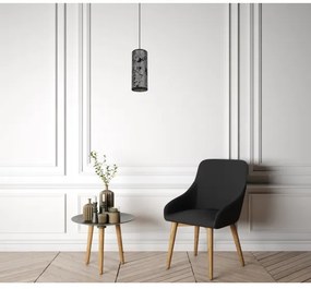 Lampadario a sospensione con filo AVALO 1xE27/60W/230V grigio/nero
